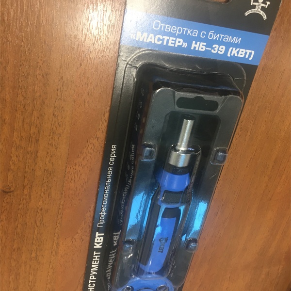 Отвертка с реверсивным механизмом и набором бит, 39 предметов, КВТ серия МАСТЕР