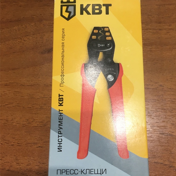 Пресс-клещи для опрессовки неизолированных наконечников сечением 1.5–6 мм2
