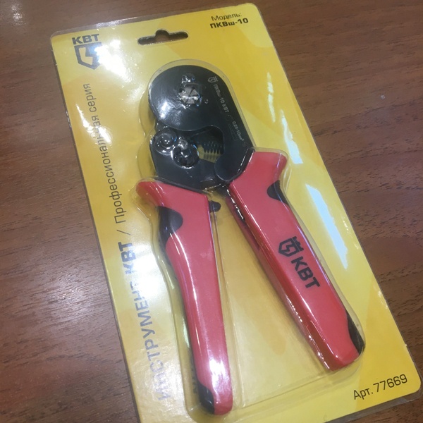 Пресс-клещи (кримперы), усовершенствованная мультидиапазонная модель для опрессовки втулочных наконечников ПКВк-10 КВТ