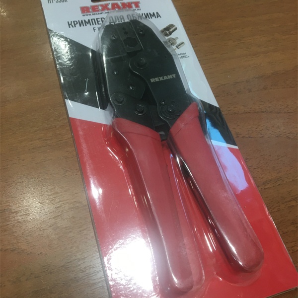 Кримпер для обжима F и BNC разъёмов RG-8, RG-11, RG-174, RG-179, RG-213 (HT-301 K) (TL-336 K) Rexant
