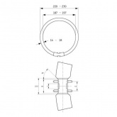 Люминесцентная кольцевая лампа T5 FC 22W/830 3000K 2GX13 D225mm Tungsram