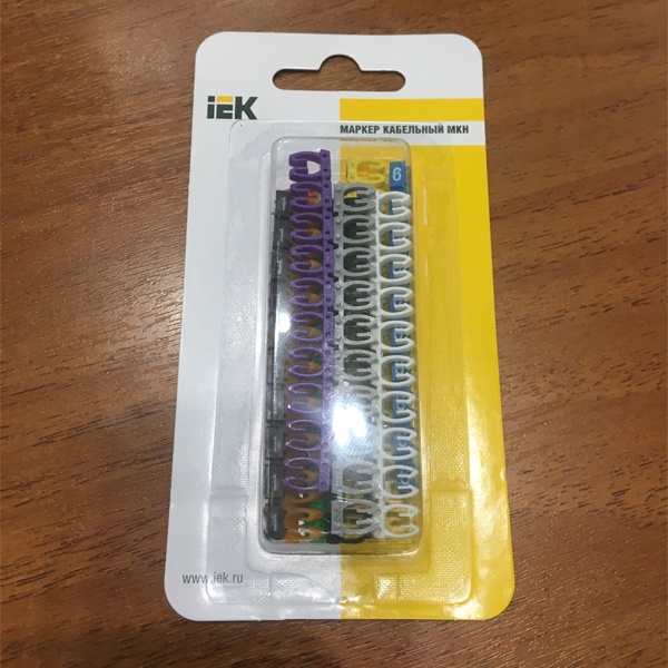 Маркеры кабельные МКН комплект цифр 0-9 2,5мм2 (100шт/упак) IEK