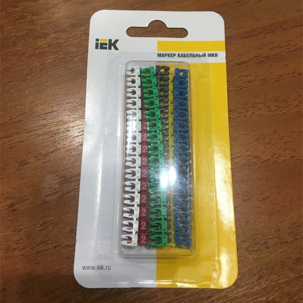 Маркеры кабельные МКН комплект цифр 0-9 1,5мм2 (150шт/упак) IEK