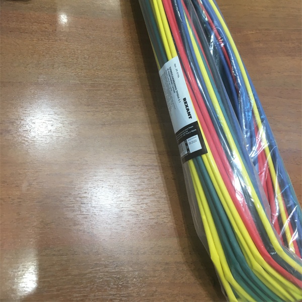 Набор термоусадочной трубки 4,0 / 2,0 мм 1м, пять цветов Рексант