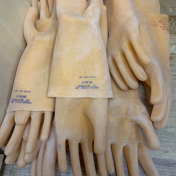 Диэлектрические латексные бесшовные перчатки до 1 кВ