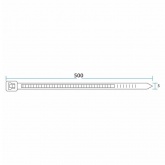 Хомут-стяжка кабельная Rexant нейлоновая 500x4,8 мм белая [упаковка 100шт]