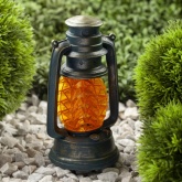 Садовый светильник ЭРА SL-RSN23-LANT-OR на солнечной батарее, полистоун, пластик, оранжевый 21,3см