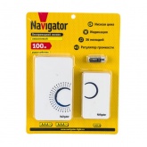 Звонок электрический Navigator 61 696 NDB-A-DC03-1V1-WH 36 мелодий питание от батареек