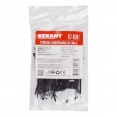 Хомут-стяжка кабельная Rexant нейлоновая 80x2,5 мм черная [упаковка 100шт]