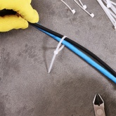 Хомут-стяжка кабельная Rexant нейлоновая 100x2,5 мм белая [упаковка 100шт]