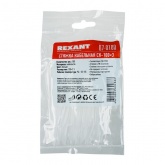 Хомут-стяжка кабельная Rexant нейлоновая 100x2,5 мм белая [упаковка 100шт]