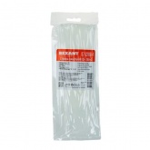 Хомут-стяжка кабельная Rexant нейлоновая 200x3,6 мм белая [упаковка 100шт]