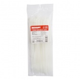 Хомут-стяжка кабельная Rexant нейлоновая 250x3,6 мм белая [упаковка 100шт]