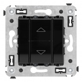 Механизм управления рольставней в стену DKC Avanti, черный квадрат