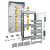 Шкаф накладной Plexo на 72 (4х18) модуля с шинами N+PE с прозрачной дверью IP65
