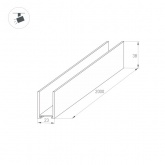 Трек MAG-TRACK-2538-2000 (BK) (ARL, IP20 Металл, 3 года) Arlight
