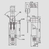 Концевой выключатель компактный TDM ВККН-2145М11-У2 регулируемый рычаг 5А 1з+1р IP65
