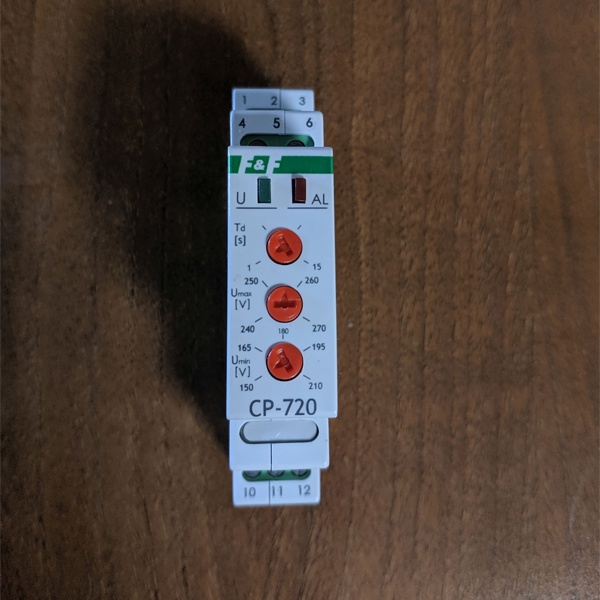 Реле напряжение для однофазной сети CP720, 50-450В, 1NO/NC, 16A , ускоренное отключение за 0,05с