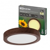 Светильник светодиодный TDM накладной круг Даунлайт СПО 18 Вт 3000K (венге) 225х32мм