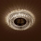 Встраиваемый светильник ЭРА DK LD34 SL/WH декор c LED подсветкой MR16 прозрачный 5056183763725