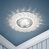 Встраиваемый светильник ЭРА DK LD36 SL/WH декор c LED подсветкой MR16 прозрачный 5056183763732