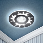 Встраиваемый светильник ЭРА DK LD30 BK декор c LED подсветкой MR16 220V max 11W черный 5056183763831