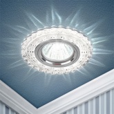 Встраиваемый светильник ЭРА DK LD35 SL/WH декор c LED подсветкой MR16 прозрачный 5056183763633