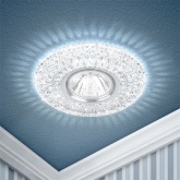 Встраиваемый светильник ЭРА DK LD33 SL/WH декор c LED подсветкой MR16 прозрачный 5056183763718