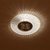 Встраиваемый светильник ЭРА DK LD33 SL/WH декор c LED подсветкой MR16 прозрачный 5056183763718