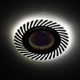 Встраиваемый светильник ЭРА DK LD39 WH/GD декор c LED подсветкой MR16 белый/золото 5056183763978