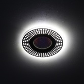 Встраиваемый светильник ЭРА DK LD41 WH/BK декор c LED подсветкой MR16 белый/черный 5056183764029