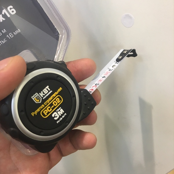 Рулетка строительная длина полотна 3 метра, ширина полотна 16 мм