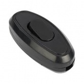 Выключатель одноклавишный ИЭК ВБ-01Ч разборный для бра, черный