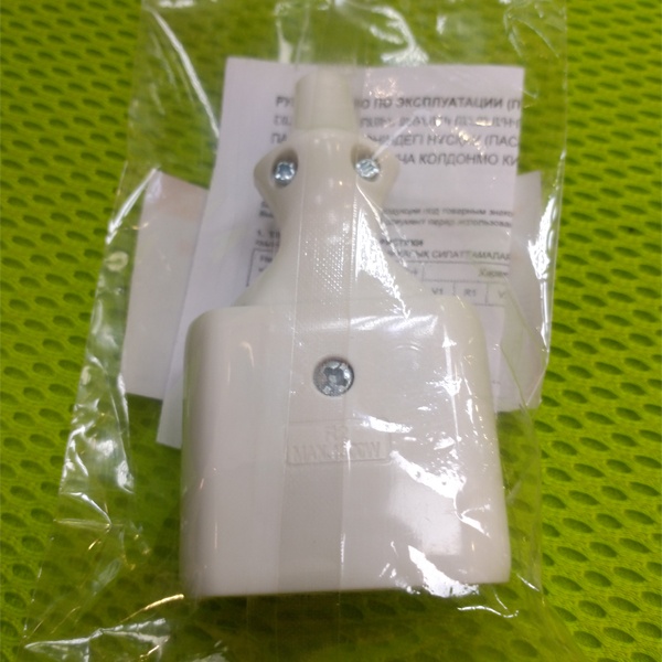 Розетка штепсельная без заземления контактом 6 Ампер ЭРА белый