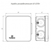 Коробка распределительная Промрукав 80х80х40 безгалогенная стойкая к УФ серая [упак. 132шт] IP66