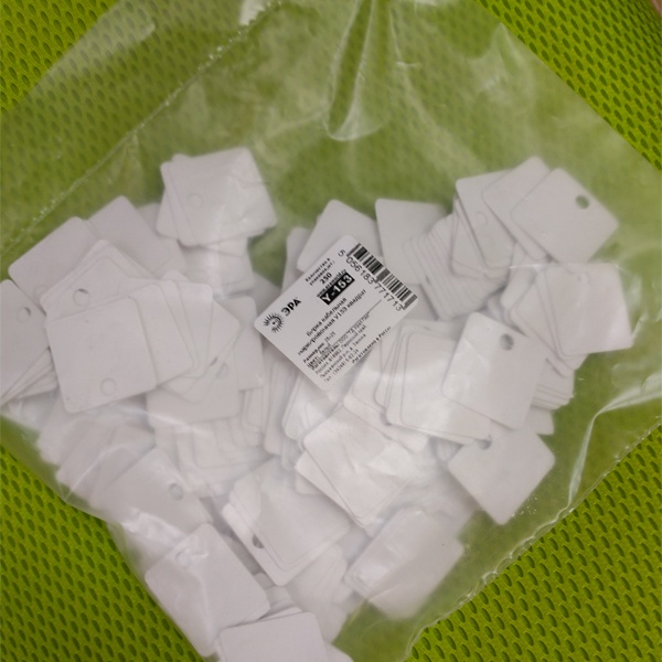 Бирки кабельные маркировочные, малый квадрат 25х25 мм