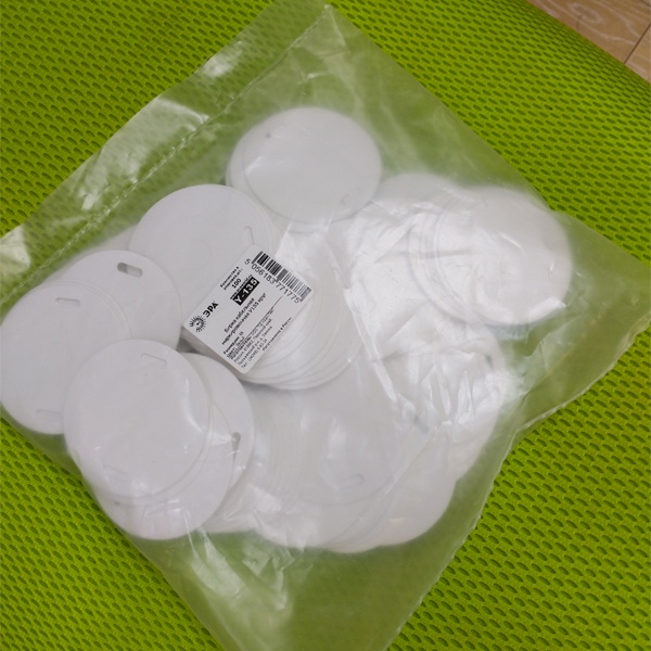 Бирки кабельные маркировочные, круг диаметром 55 мм