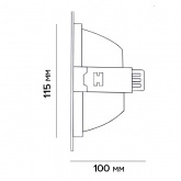 Светильник светодиодный Downlight Foton FL-LED DLC 20W 2700K 1800Lm поворотный 27