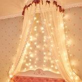 Гирлянда светодиодная Дождь/Занавес 2x3м свечение с динамикой прозрачный провод, цвет теплый белый