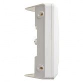 Накладная розетка угловая двойная с заземлением со шторками SE Этюд белая