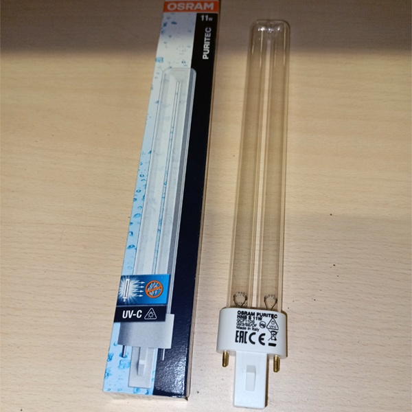 Лампа бактерицидная HNS S 11W 2P G23 (ДКБ-11) Осрам специальная безозоновая, для кварцевания, защита от вируса