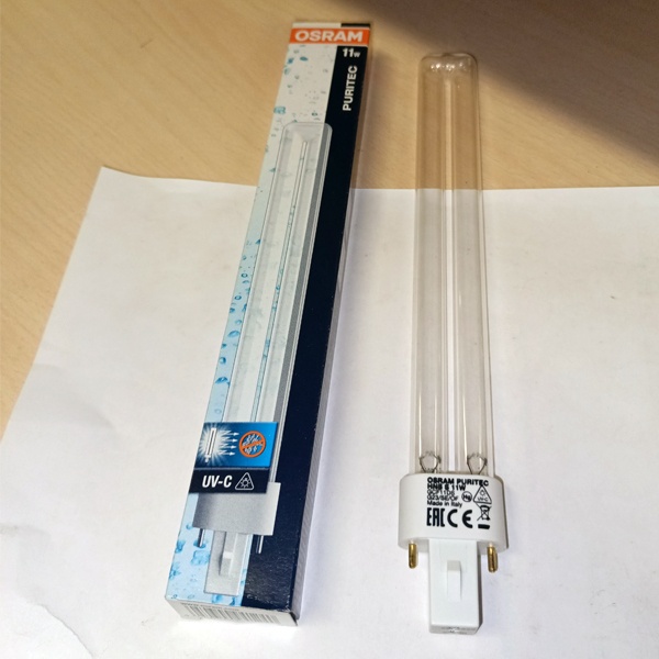 Лампа бактерицидная HNS S 11W 2P G23 (ДКБ-11) Осрам специальная безозоновая, для кварцевания, защита от вируса