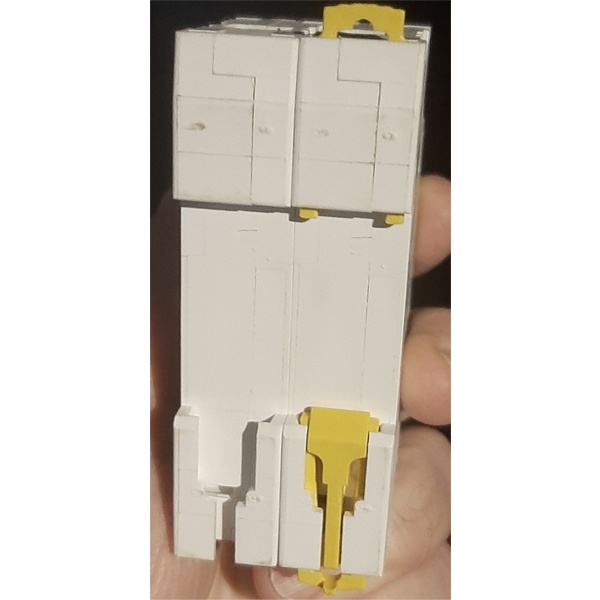 Двухполюсный модульный электрический автомат 63 Ампера уставка C, отключающая способность 6кА, Шнайдер Электрик Acti 9