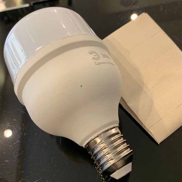 Светодиодная промышленная лампа ЭРА, мощностью 30 Ватт, с цоколем E27, теплый свет