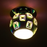 Светильник ЭРА DK88-2 декоративный, 3D квадрат, G9 35W 220V серебро/мультиколор