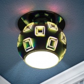 Светильник ЭРА DK88-2 декоративный, 3D квадрат, G9 35W 220V серебро/мультиколор