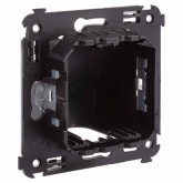 Вывод кабеля из стены DKC Avanti, черный матовый