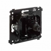 Розетка TV DKC Avanti одиночная в стену, черный матовый