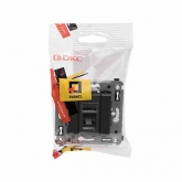 Компьютерная розетка RJ-45 в стену DKC Avanti кат.5e одинарная, черный матовый