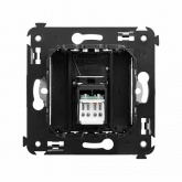 Компьютерная розетка RJ-45 в стену DKC Avanti кат.5e одинарная, черный матовый